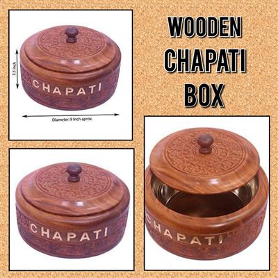 Wooden Chapati Box