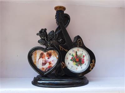 Guitar clock and photo frame