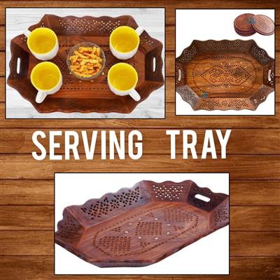 Wooden Tray Set 