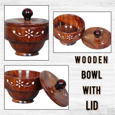 Wooden Bowl with Lid